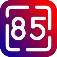 Eighty Five Solid Gradient Icon vector