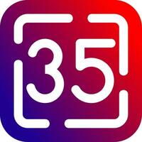 Thirty Five Solid Gradient Icon vector