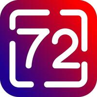 Seventy Two Solid Gradient Icon vector