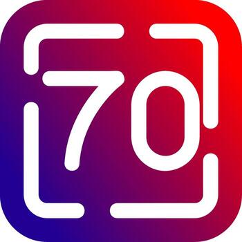 Seventy Solid Gradient Icon vector