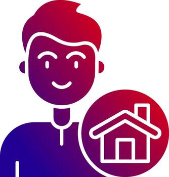 Home Solid Gradient Icon vector