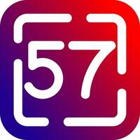 Fifty Seven Solid Gradient Icon vector
