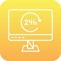 24 Hours Vector Icon