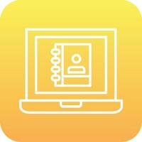 Laptop User Vector Icon