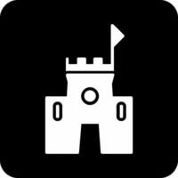 icono de vector de castillo de arena