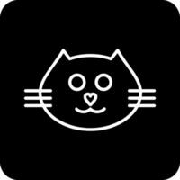 gato cara vector icono