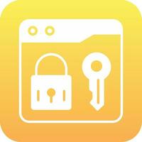 Website Locked Vector Icon