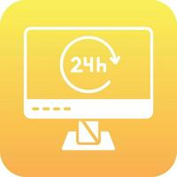 24 Hours Vector Icon