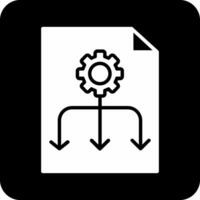 icono de vector de flujo de trabajo