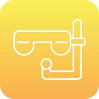 icono de vector de snorkel