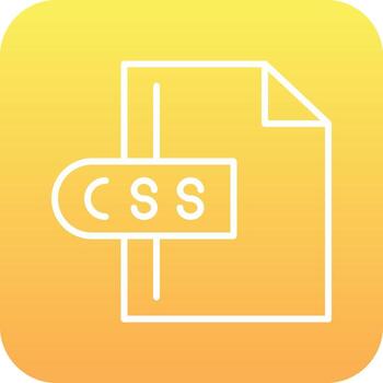 icono de vector de archivo css