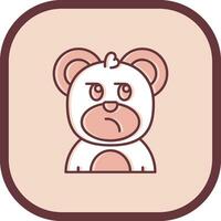 Suspicious Line filled sliped Icon vector