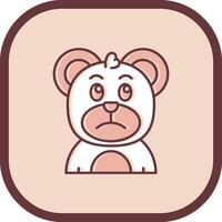 Sad Line filled sliped Icon vector