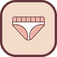 Underwear Line filled sliped Icon vector