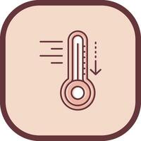 Cold Line filled sliped Icon vector