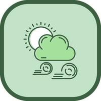 Weather Line filled sliped Icon vector