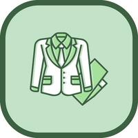 Business suit Line filled sliped Icon vector