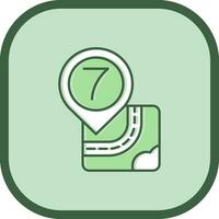 Seven Line filled sliped Icon vector