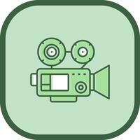 Video camera Line filled sliped Icon vector