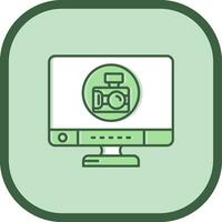 Camera Line filled sliped Icon vector