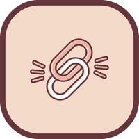 Link Line filled sliped Icon vector