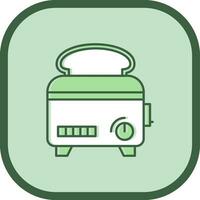 Toaster Line filled sliped Icon vector