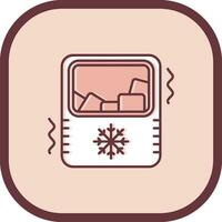 Ice maker Line filled sliped Icon vector