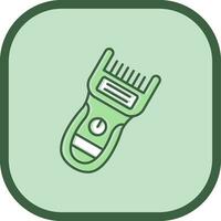 Trimmer Line filled sliped Icon vector