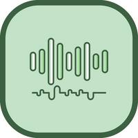 Audio Line filled sliped Icon vector