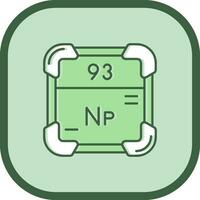 Neptunium Line filled sliped Icon vector