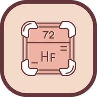 Hafnium Line filled sliped Icon vector