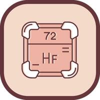 Hafnium Line filled sliped Icon vector