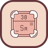 Strontium Line filled sliped Icon vector