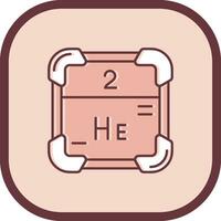 Helium Line filled sliped Icon vector