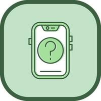 Question Line filled sliped Icon vector