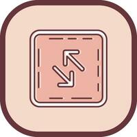 Swap Line filled sliped Icon vector