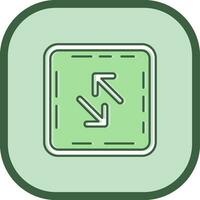 Swap Line filled sliped Icon vector