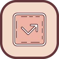 Bounce Line filled sliped Icon vector