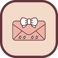 Letter Line filled sliped Icon vector