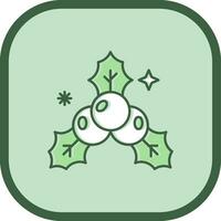 Mistletoe Line filled sliped Icon vector