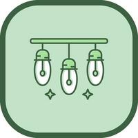 Lights Line filled sliped Icon vector