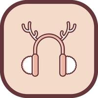 Earmuffs Line filled sliped Icon vector