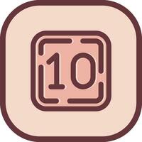 Ten Line filled sliped Icon vector