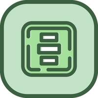 Horizontal Alignment Line filled sliped Icon vector