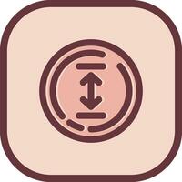 Up and down arrow Line filled sliped Icon vector