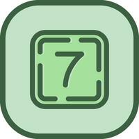 Seven Line filled sliped Icon vector