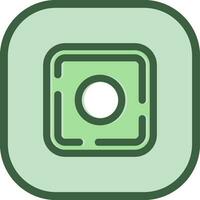 Dot Line filled sliped Icon vector