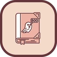 Spooky Line filled sliped Icon vector