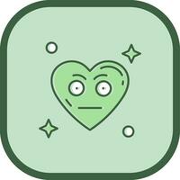 Embarrassed Line filled sliped Icon vector