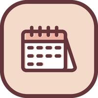 Calender Line filled sliped Icon vector